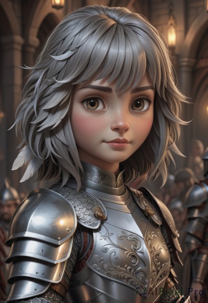 An iconic female framed by a bold dynamic scene