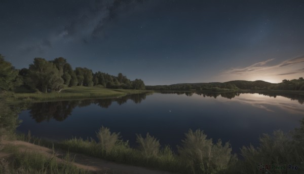 A landscape portrayed in a vivid outdoors