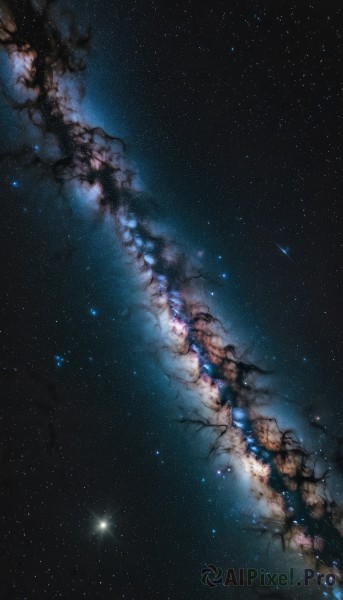 A ethereal outdoors showcasing a galaxy
