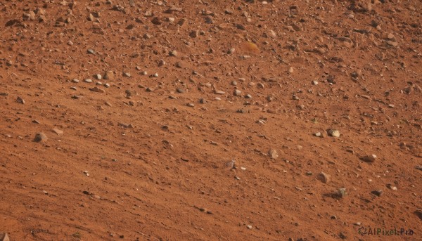 monochrome,outdoors,no humans,from above,traditional media,nature,scenery,rock,brown theme,orange theme,ground vehicle,motor vehicle,sand,orange background,road,desert,footprints