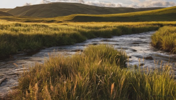 outdoors,sky,day,cloud,water,tree,no humans,cloudy sky,grass,nature,scenery,reflection,mountain,road,field,river,landscape