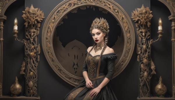 The serene presence of a female in a breathtaking dynamic scene