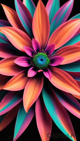 A abstract portrayed in a vivid background