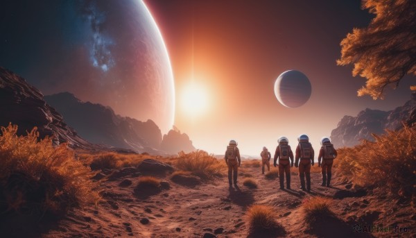 A stunning astronaut captured in sunset outdoors