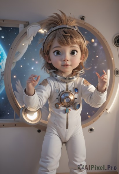 A child in the heart of a beautiful window