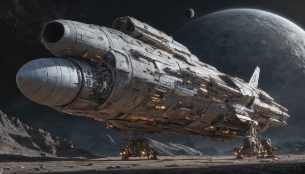 A captivating spacecraft within outdoors