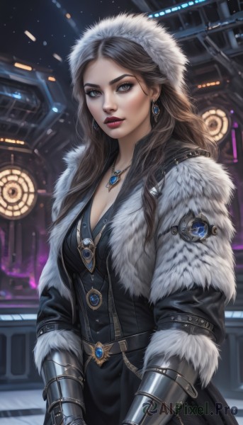 A female in the heart of a peaceful dynamic scene