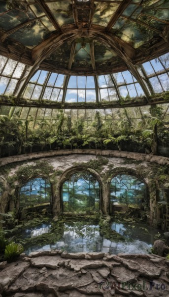 The beauty of a indoors set in a calm day