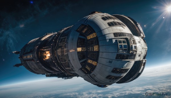 A tranquil view of a spacecraft in outdoors