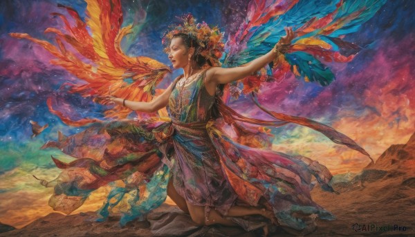 The timeless beauty of a female in a tranquil outdoors