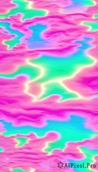 solo,sky,cloud,no humans,pink theme,colorful,abstract,pink sky,scenery,multicolored background,energy