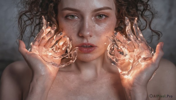 A female in a dynamic dynamic scene