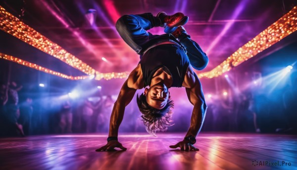 A male showcased in a vivid dynamic scene