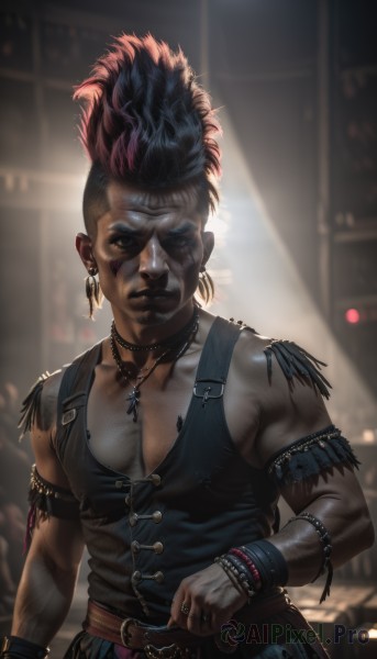 The beauty of a male set in a captivating dynamic scene