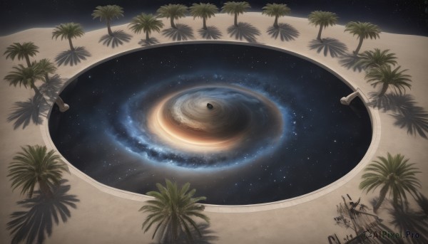 A idyllic galaxy within a lush outdoors
