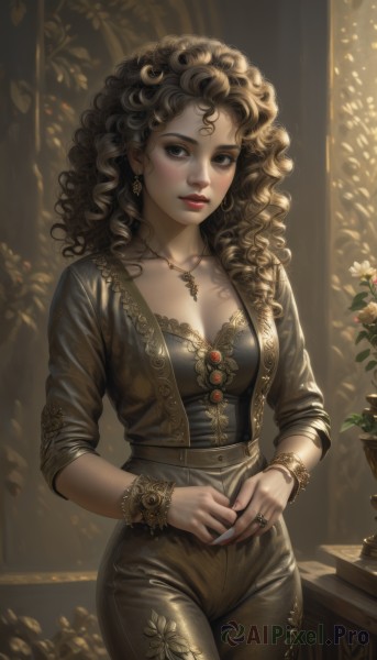 A female in a picturesque dynamic scene