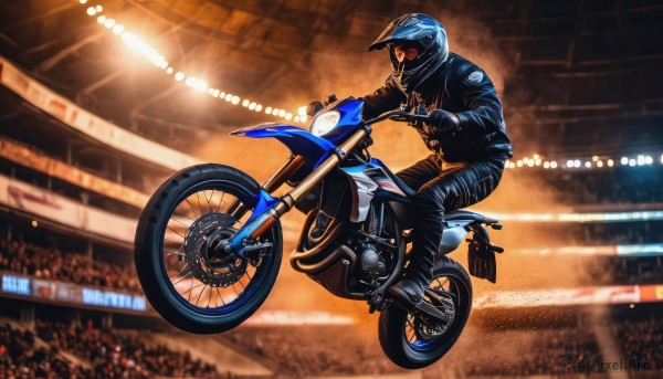 A unique view of a male in dynamic scene