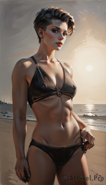 A idyllic female within a beautiful sunset outdoors