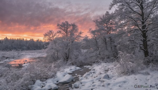 A landscape captured beautifully in a inviting snowy outdoors