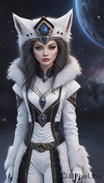 Dynamic scene brought to life with a captivating female