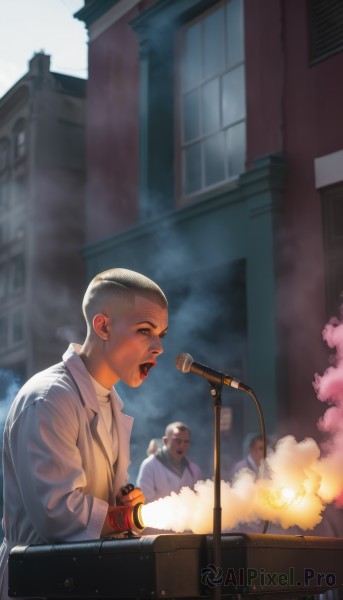 A stunning portrayal of a male in a lush fiery day