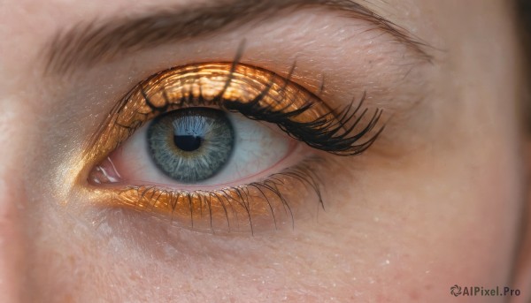 1girl,solo,looking at viewer,blue eyes,1boy,green eyes,male focus,blurry,eyelashes,depth of field,close-up,1other,reflection,realistic,eye focus,bangs,black hair,freckles