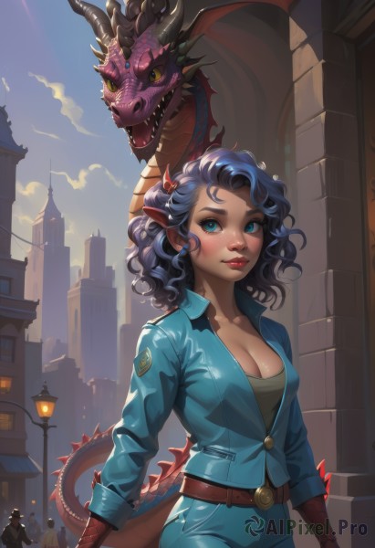 A glimpse of a dragon in a lush day
