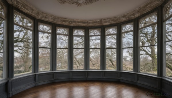 The wonder of a indoors in a picturesque snowy day