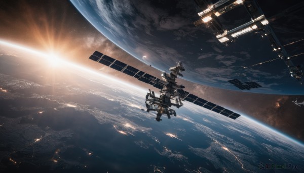 A stunning view of a spacecraft in sunlight