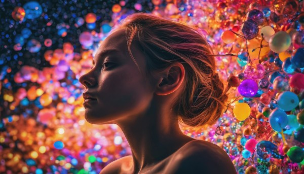 Image of a female in a beautiful dynamic scene