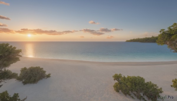 A landscape in the heart of a beautiful sunset day