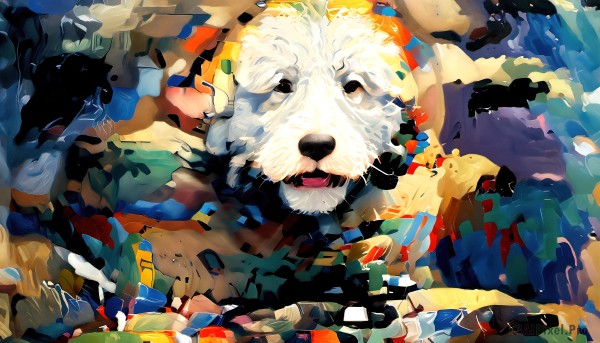 A stunning portrayal of a dog in a calm cloud