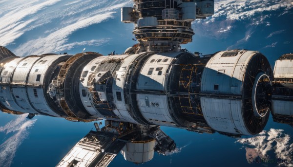 A spacecraft showcased in a vivid day