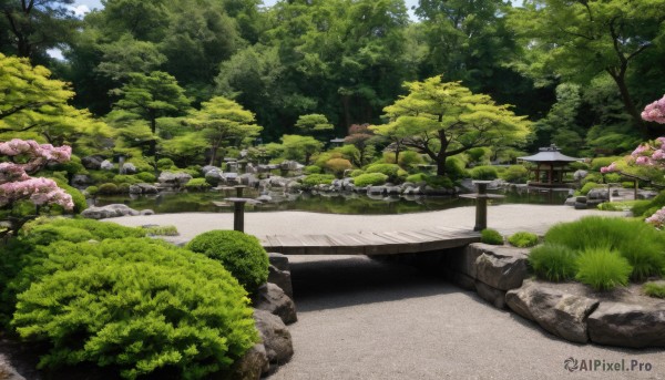 A calm day highlighting a garden
