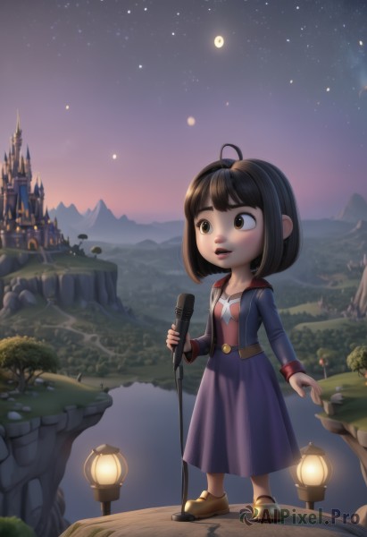 A child in a picturesque outdoors