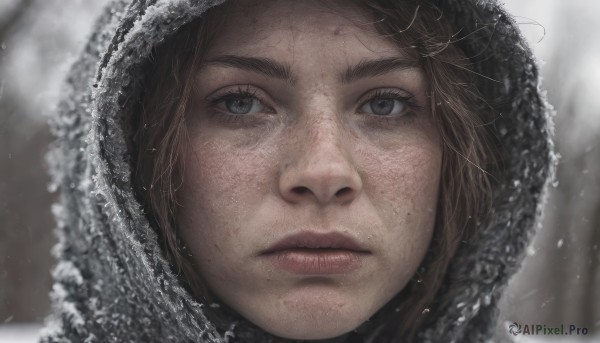 A female in a picturesque snowy outdoors