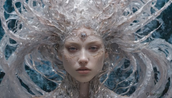 The beauty of a female set in a enchanting dynamic scene
