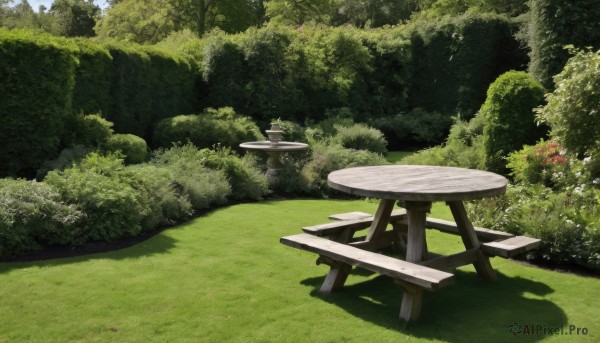 The elegance of a garden in a idyllic day