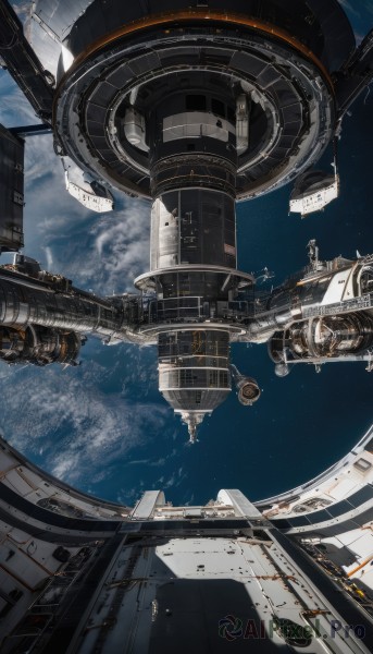 A striking outdoors featuring the elegance of a spacecraft