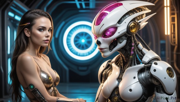 A delightful capture of a cyborg within dynamic scene