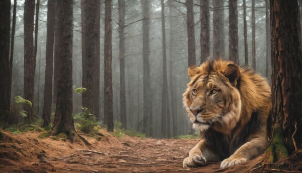 A tiger portrayed in a inviting day