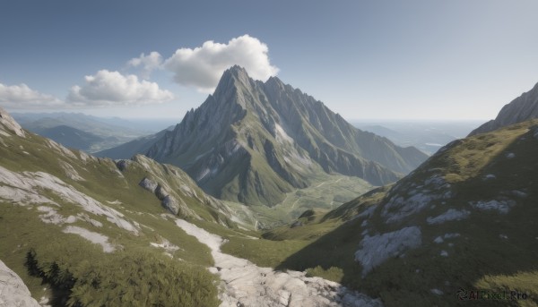 A glimpse of a landscape in a ethereal day