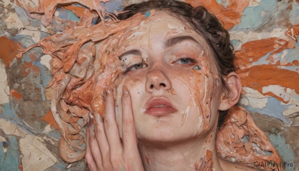 A female portrayed in a refreshing dynamic scene