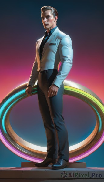 The beauty of a male set in a captivating dynamic scene