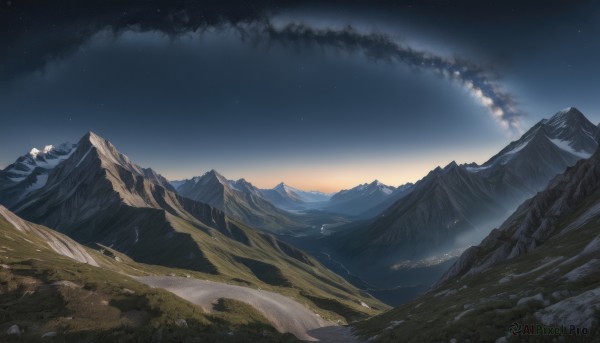 The timeless beauty of a landscape in a picturesque snowy outdoors