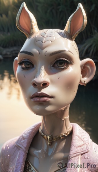 A captivating female within outdoors