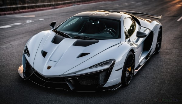 A motor vehicle in a serene outdoors