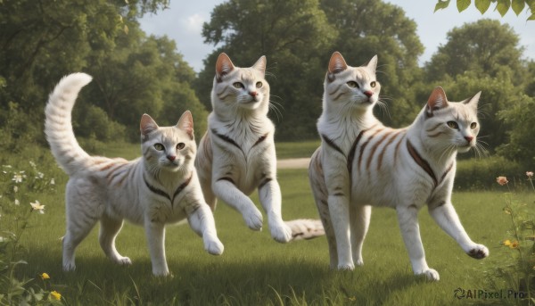 A breathtaking view of a cat in day