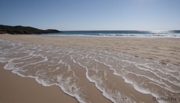 outdoors,sky,day,water,blue sky,no humans,ocean,beach,scenery,sand,horizon,waves,shore,signature