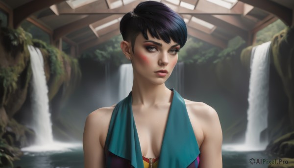 A charming dynamic scene with a female